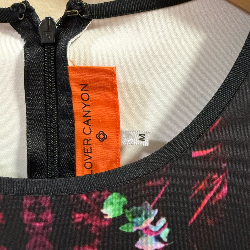 Clover Canyon Med Enchanted Woodlands Neoprene Digital Print Long Sleeve Mini - Picture 7 of 9
